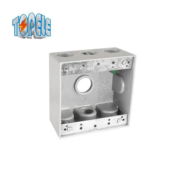 Double Gang 4 lỗ nhôm thời tiết Junction Box